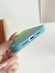 A And Stylish Gradient Space Shell Full Coverage Lens Simple And Fashionable High-End Phone Case, Compatible With Apple, Compatible With Samsung, Compatible With Xiaomi, Compatible With Redmi, Compatible With OPPO, Compatible With Vivo, Compatible With Huawei, Perfect Gift For Sisters,International Version, Not The Domestic Version - Cadet Blue - View 5