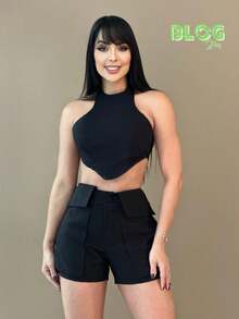 Women Two-piece Outfits - màu đen - Xem 3