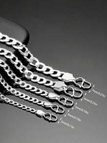 S925純銀3MM手鏈時尚嘻哈腕帶街頭風首飾類適合男人及女人 - 銀色 - 查看 5