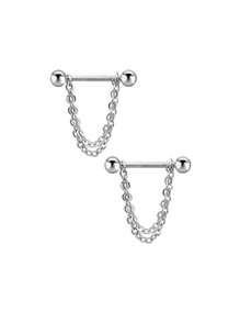 2 piezas Anillos para el pezón de 14G para mujeres, set de anillos para el pezón con barra de 16mm de acero quirúrgico con corazón de circonita y mariposa, joyería de piercing corporal lindo para San Valentín, Mamá, Madre, Día de la Madre, regalo
