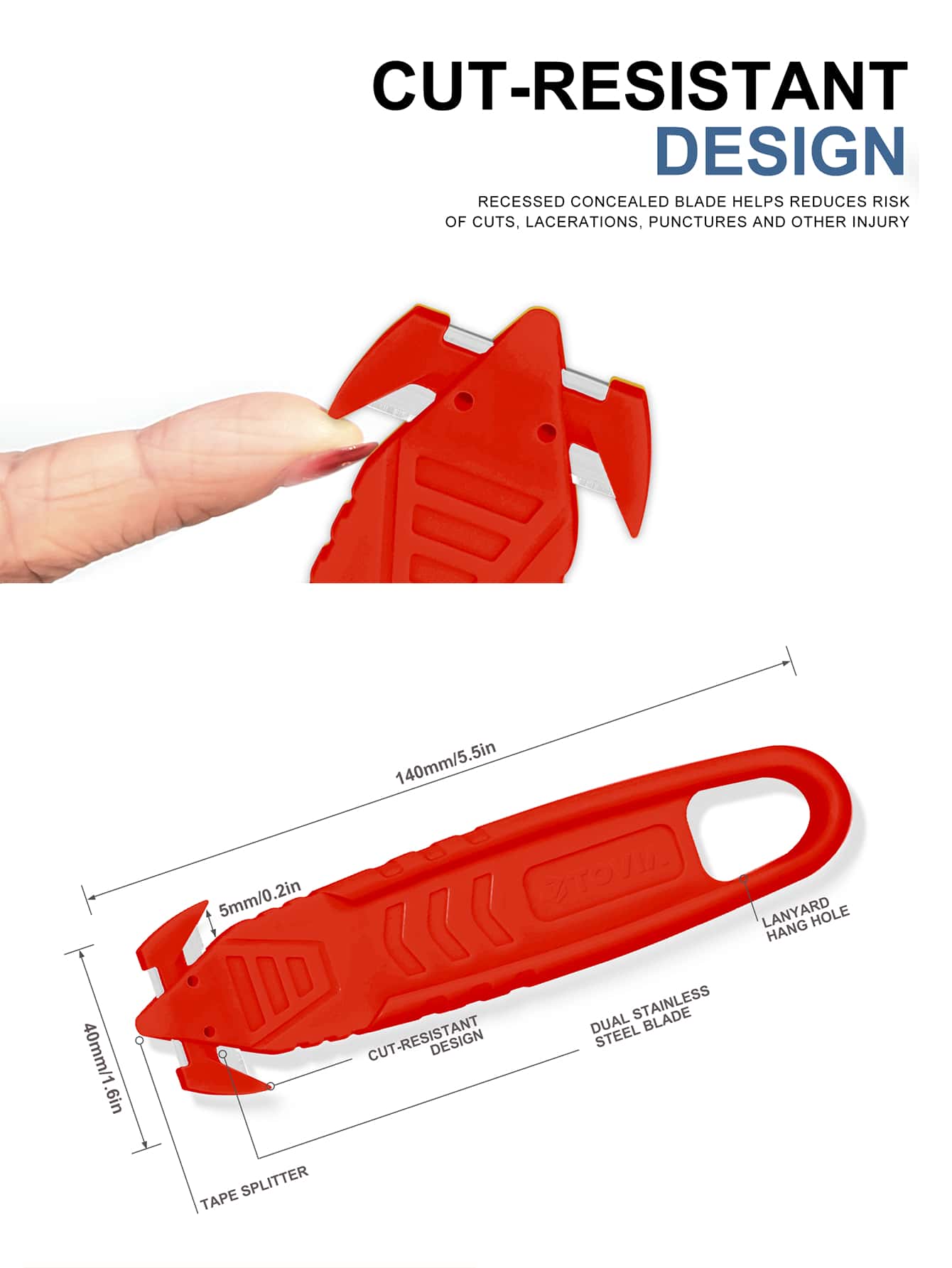 1pc Practical Safe Box Opener, With Sharp Blade Without Hurting Your