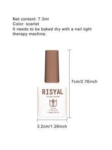 1 瓶指甲油凝膠,uv 凝膠果凍/貓眼/冰透明指甲凝膠 - 中紫紅色 - 查看 3