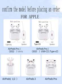 1pc Feather Down Earbud Case Compatible With Airpods 4 Pro, Pro 2, Pro 3, 3, 2, Soft Solid Color Leather - White - View 6