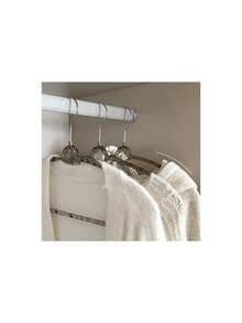 1pack/5pcs Luxury Transparent Thickened Clothes Hanger For Home Use - Silver - View 3