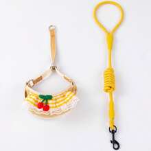 1pc Comfortable And Safe Pet Harness With Leash, Suitable For Cats And Small Dogs - Yellow - View 1