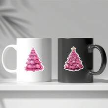 50 cái Màu hồng Cây thông noel Hình dán Đối với Tủ , Cửa sổ , Trang trí tường , Không thấm nước Creative Sổ lưu niệm Hình dán - Hồng - Xem 3