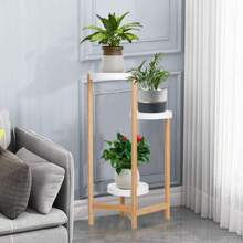 UNHO Corner Plant Stand Indoor, Plant Display Shelf Bamboo Plant Pot Stand Holder Tall Flower Stand Rack For Indoor Home Decor 3 Tier / 4 Tier - Beige - View 6