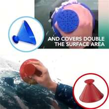 2pcs/Set Random Ice Scraper, Cone-Shaped Magic Car Ice Scraper, Can Be Used As Funnel Or Round Ice Scraper, Snow Shovel Tool - Apricot - View 3