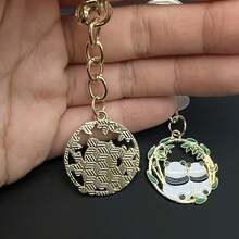 2pcs/set Panda Family Accessories for Bags/Keys - Green - View 2