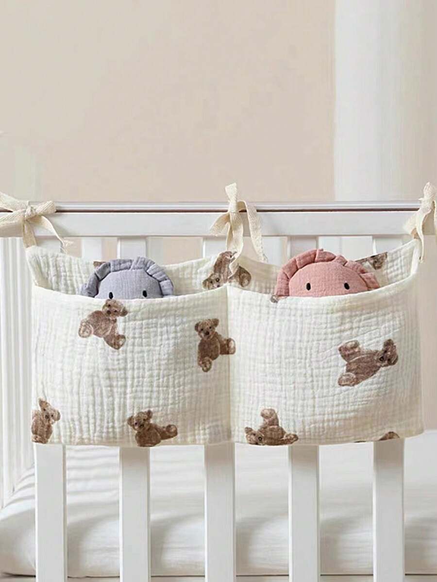 1pc Baby Hanging Storage Pouch With Bear Print Love Valentine