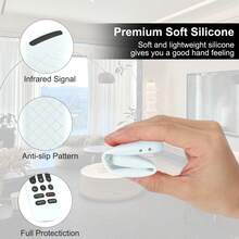 1pc Silicone Non-slip Protective Case For Fire Stick Alexa Voice Remote (pro) With Glow In The Dark Function, White - White - View 6