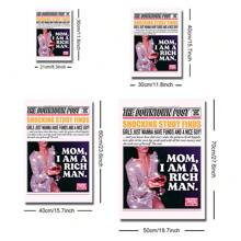 3入組潮流復古藝術海報,復古報紙生活規則好時光門票時尚畫布油畫印花現代家居裝飾,無框適用於客廳,臥室,宿舍,吧台 - 杏色 - 查看 4