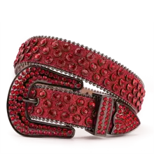 Western Crystal Studded Belt, Unisex Punk Fashionable Luxurious Western Cowboy Belt, Handcrafted With Shiny Sparkling Crystals And Metal Buckle, Suitable For Jeans And Pants Halloween