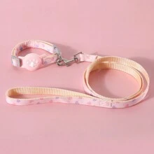 1set Anti-lost Tracking Collar And Leash Kit With Tracker Cover Suitable For Small/medium-sized Dogs And Cats, Such As Shiba Inu, Teddy - Pink - View 3