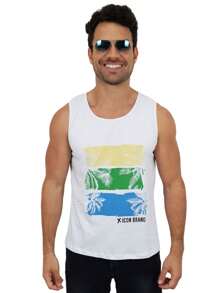 Kit De 4 Camisas, Camisetas Y Sin Manga Básicas Masculinas Para Verano 2023 A 2024 - Multicolor - Ver 9