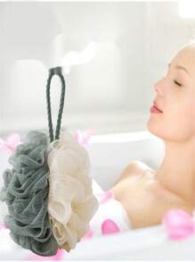 Bath Sponge 60g Large Size Antibacterial Mesh Bathing Flower, Super Soft Bath Sponge For Body Scrubbing - Green - View 3