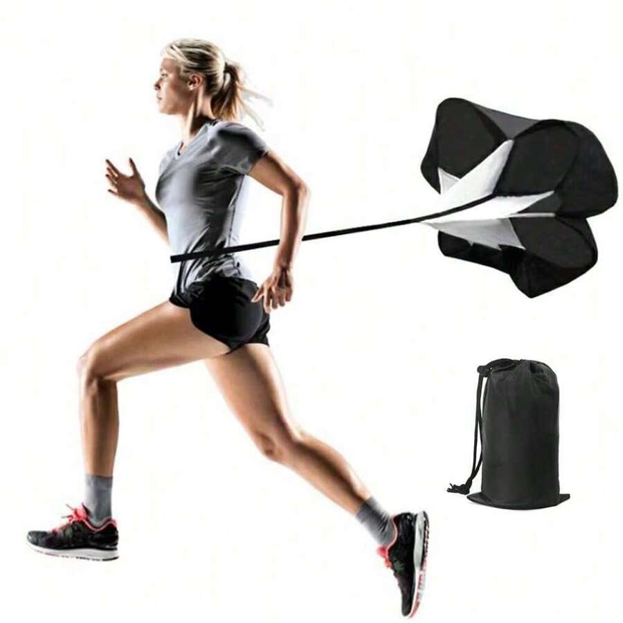 Running Parachute For Speed Training - Football Rugby Athletic Resistance Parachute, Adjustable Drag For Sprint Workouts