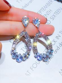 Rhinestone Water Drop Earrings