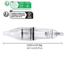 JTUUWRAP 1pc Night Fishing LED Fish Lamp, Underwater Light For Luring Squid/Octopus/Cuttlefish, Freshwater/Saltwater Fishing Available - White - View 5