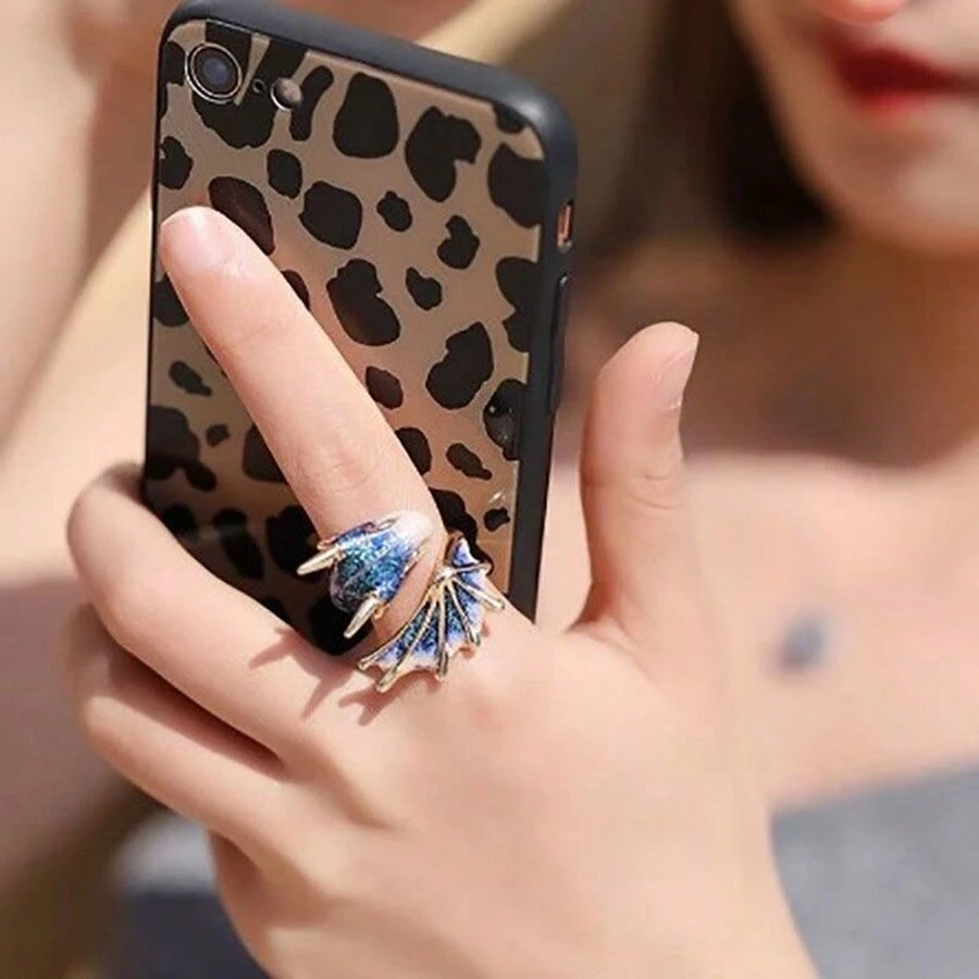 1入歐美時尚新款可調節龍形銀戒指製造商