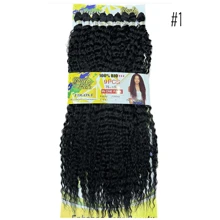 Cabelo Fibra Bio Organico Super Natural Longo 300gr Cacheado - Preto - Visão 2