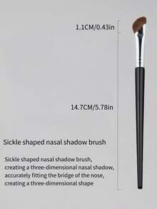 2pcs/set Eyeshadow Brush Dagger Shape Makeup Brush - Yellow - View 6