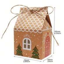10入組聖誕樹派對禮品盒,卡紙糖果袋禮品包裝裝飾,適用於兒童女孩男孩生日聖誕節 - 彩色 - 查看 7