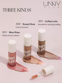 unny club 霧面滑順液體眼影,持久明亮微光眼影,輕盈柔滑,眼影腮紅輪廓多合一彩妝 - M01月下薔薇 - 查看 11