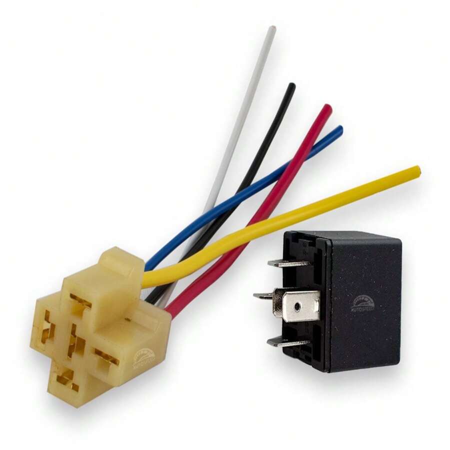 Relevador 5 Patas P/ Faros, Barras Led Y Soquet - Negro - Ver 1