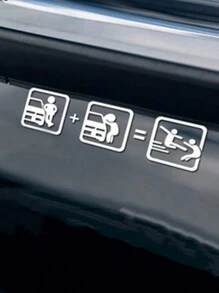 1入搞笑不要碰我的汽車車窗貼紙 - 藍色 - 查看 4