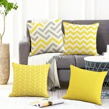 Set of 4 Throw Pillow Covers Fashion geometric stripes Decorative Throw Pillow Cases Sofa Cushion Covers Outdoor Cushion for Sofa Couch Bed Chair - 1 - View 2