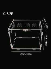 (Please Remove The Protective Film On The Acrylic Before Use) 1pc Acrylic Pvc Spider Reptile Breeding Box (Without Thermometer) - White - View 9