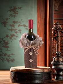 1入組高檔聖誕酒瓶套, 餐廳裝飾道具, 歐美風格酒袋