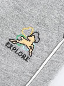 Annil 男童春秋时尚简约百搭运动裤儿童宽松休闲裤灰色