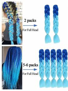 Pack Of 1 Large Braiding Hair 24Inch Suitable For Women And Children Daily Holidays And Cosplay Braided Wear Light Blue Fashion Synthetic Hair Crochet Hair Extensions Useful And Deft High Temperature Hair Woven Hair Extensions For Halloween And Christmas New Year Carnival Music Festival