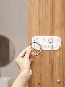 1入組壁掛式ps珠寶收納掛鉤,適用於戒指、耳環、項鍊,無需鑽孔