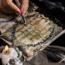 have a good day 1 包 60 张复古黑暗魔法主题装饰材料纸、美学装饰、拼贴材料、创意规划、个性化艺术用品、DIY 日记装饰材料（6 种设计随机发货）、学校用品、返校 - 灰色 - 查看 4