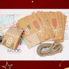 10入組聖誕樹派對禮品盒,卡紙糖果袋禮品包裝裝飾,適用於兒童女孩男孩生日聖誕節 - 彩色 - 查看 5