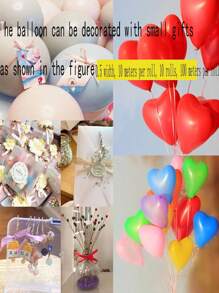 5/10m Balloon Ribbon & Colorful Gift Ribbon Wedding Decoration 10pcs Set (random Color) - Multicolor - View 7