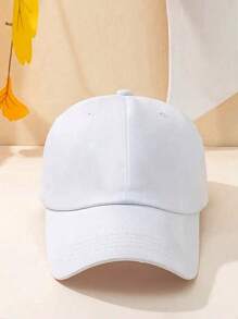 1pc Women's Plain Baseball Cap Outdoor Sun Hat Casual