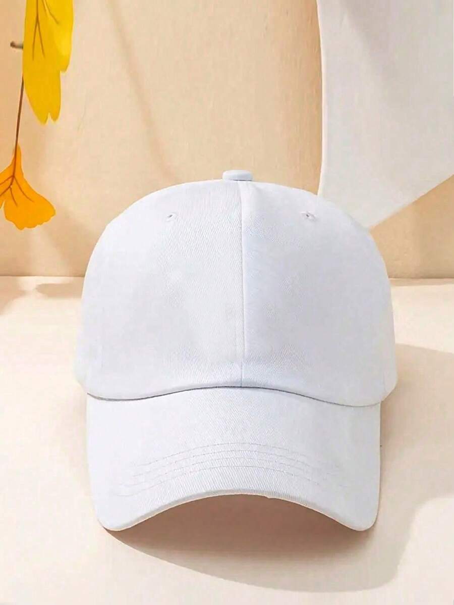 1pc Women's Plain Baseball Cap Outdoor Sun Hat Casual