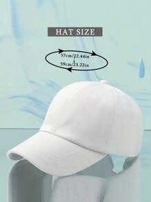 1pc Women's Plain Baseball Cap Outdoor Sun Hat Casual