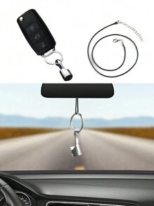 1pc Car Engine Piston Shaped Keychain, Creative Metal Piston Model Keychain, Keyring, Pendant For Car Decoration - Silver - View 2