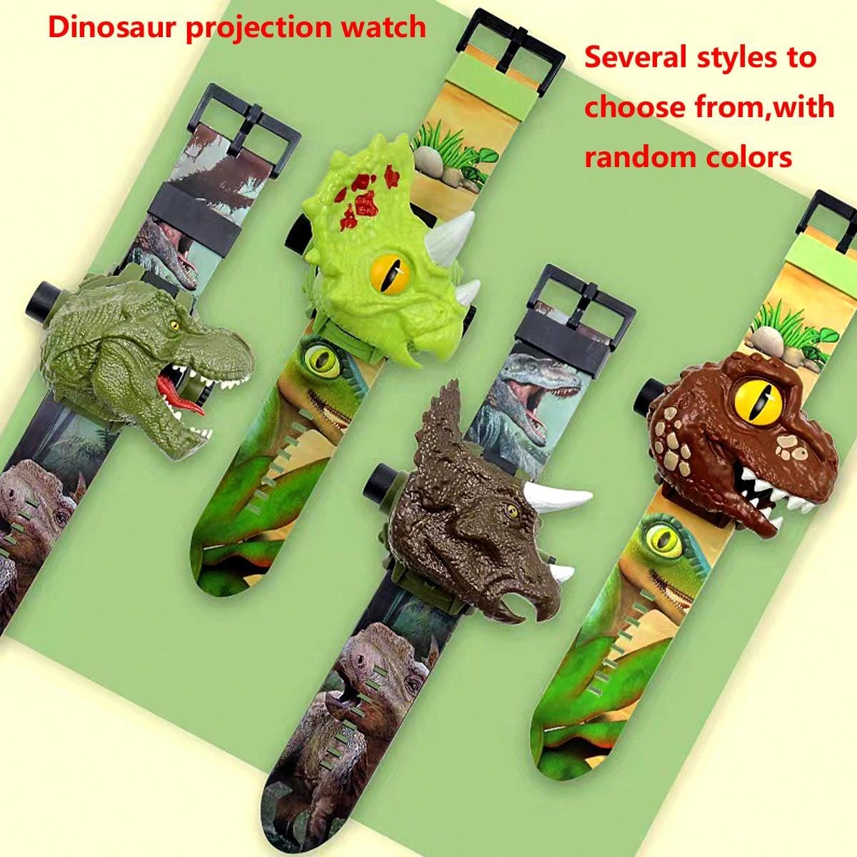 Dinosaur Projection Watch, Cartoon Electronic Projector Watch Toy Can Project 24 Dinosaur