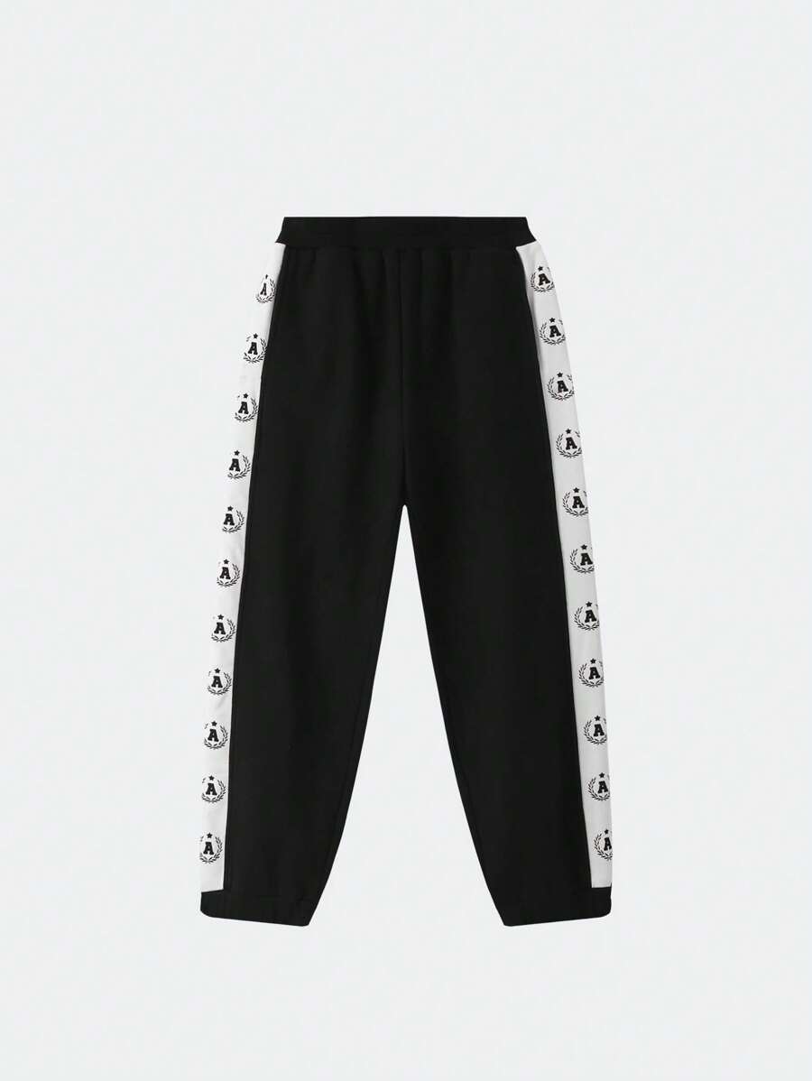 Annil Children's Clothing, Boys' Pants, Sanitary Pants, Casual Spring And Autumn Patchwork, Casual Elastic Loose Leggings