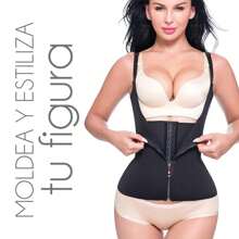 Fajas Colombianas Modeladora Reductora Tipo Chaleco Premium - Negro - Ver 1
