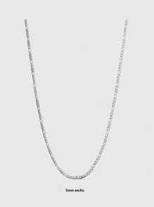 Cadena de acero inoxidable para hombre, cadena color plata - Plateado - Ver 4