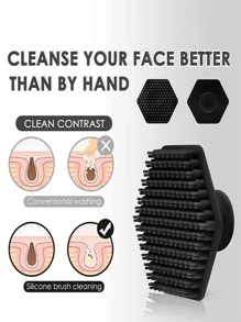 1pc Portable Silicone Facial Cleansing Brush & Exfoliating Brush & Beard Brush & Massage Tool For Men, Deep Cleaning,Bag,Organizer,Storage,Hair Clips