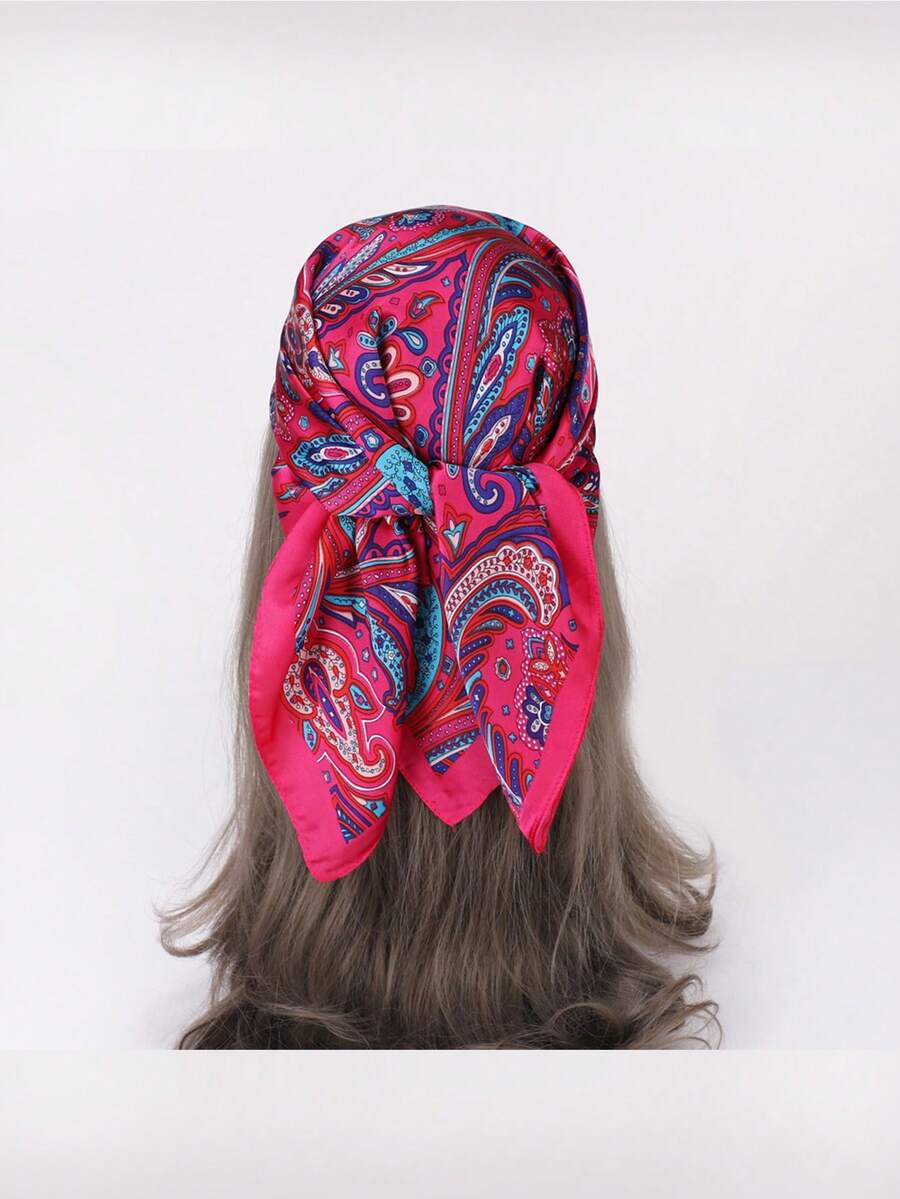 1 chiếc khăn lụa giả in nhiều màu thời trang, in họa tiết 70cm Bandana dành cho nữ, thắt lưng phù hợp, trang trí khăn trùm đầu, khăn trùm đầu thời trang, dây buộc tóc, khăn Bandana mặc hàng ngày, dây buộc đầu lý tưởng để làm nổi bật vẻ ngoài của bạn