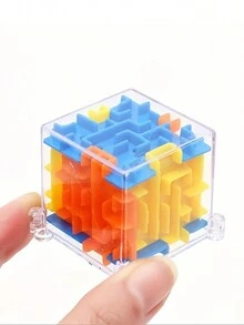 1 件 3D 立方体迷宫立方体玩具滚球游戏迷宫玩具、互动游戏、派对游戏、节日游戏、创意小礼物 - 彩色 - 查看 3